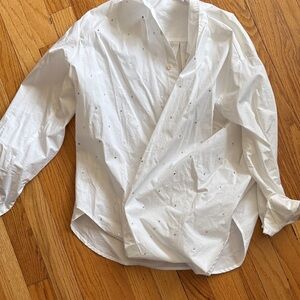 Chic White Women's Button Down Shirt
